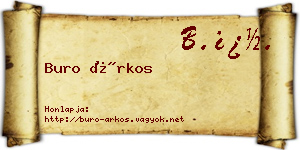 Buro Árkos névjegykártya